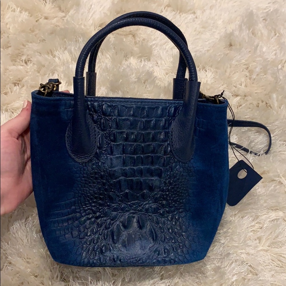 Blue Patterned Massimo Castelli Bag - image 1